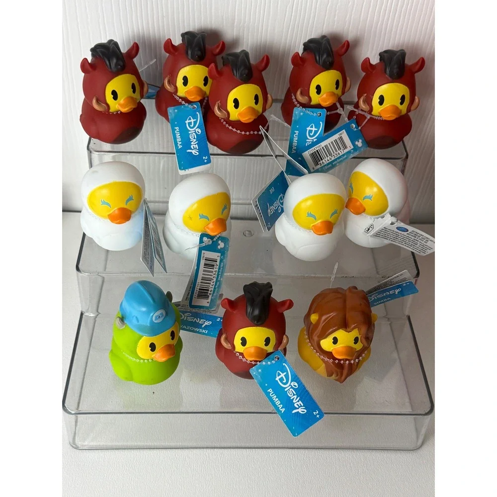 Disney Rubber Duck Lot Simba Pumbaa Mike Wazowski Eve Collectible Bath Toys NWT